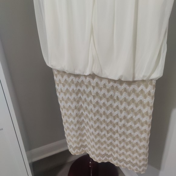 Chelsea & Violet Ivory and Beige Midi Dress - Picture 2 of 4